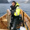 Catching a big cod by Árnafjørður